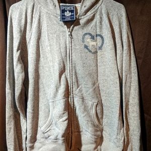 Vintage Pink zip up hoodie